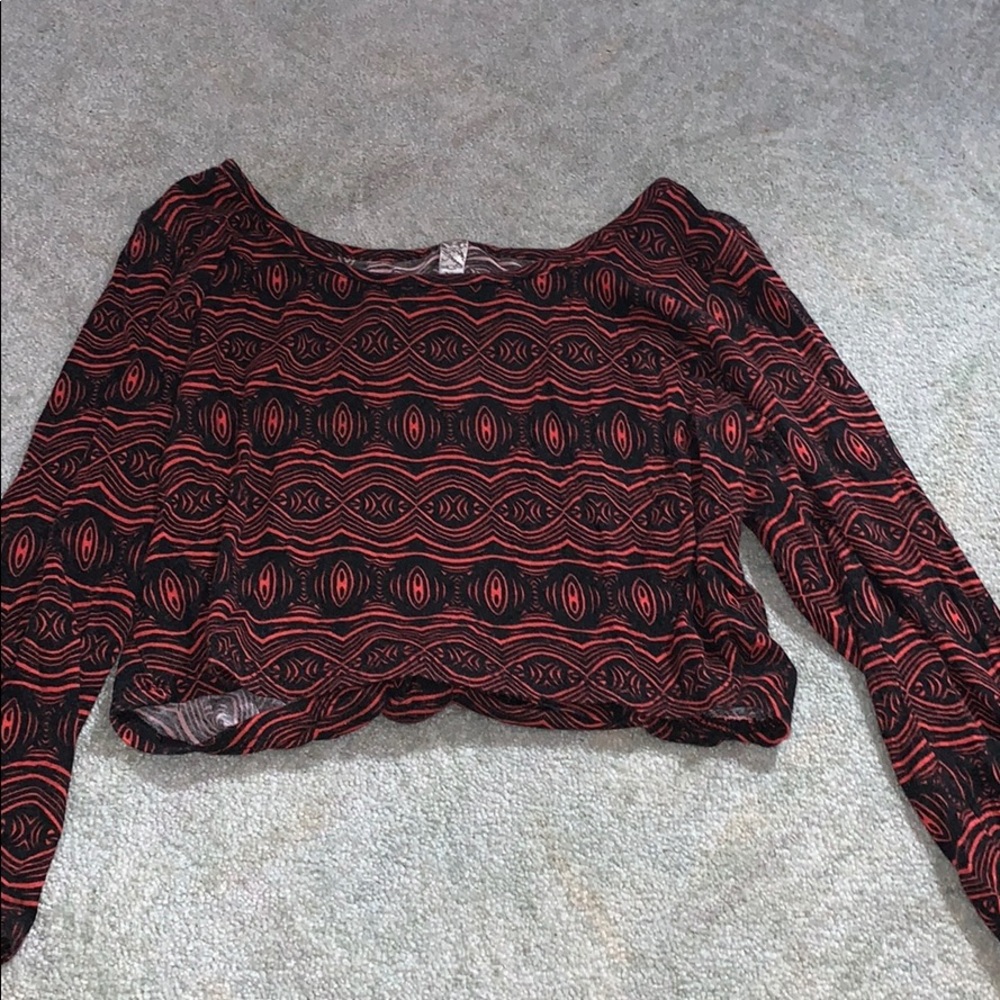 Tribal Cut Out Crop Top